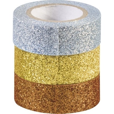 Knorr Dekoračná lepiaca páska glitter medená 3 ks