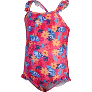 Speedo Цял бански girls digital frill thinstrap swimsuit