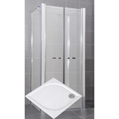 ARTTEC COMFORT B 12 čiré sklo 80 x 80 x 198 cm s vaničkou z litého mramoru LINEA (PAN04674)