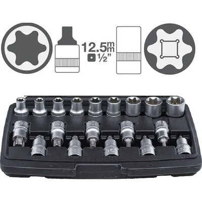 BGS technic Комплект torx и Е-вложки на база 1/2" ; bgs 95100
