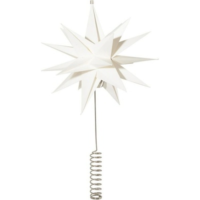 Watt & Veke Špice na stromeček Sputnik 25 cm, bílá barva, kov