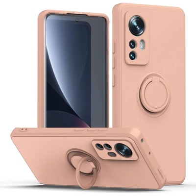 Xiaomi Кейс Vennus Silicone Ring за Xiaomi 12, Метален ринг, Защита около камерата, Светло розов (3575)