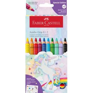 Faber-Castell Grip Jumbo Unicorn 8+2 триъгълни цветни моливи FC110923 (FC110923)