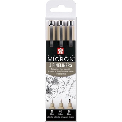 Technické linery SAKURA Pigma Micron, 3 ks
