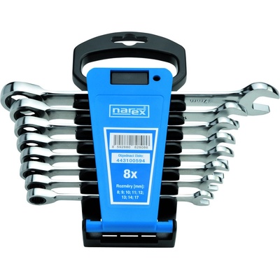 Narex Professional sada klíčů 8-dílná ráčnových plast držák 443100594