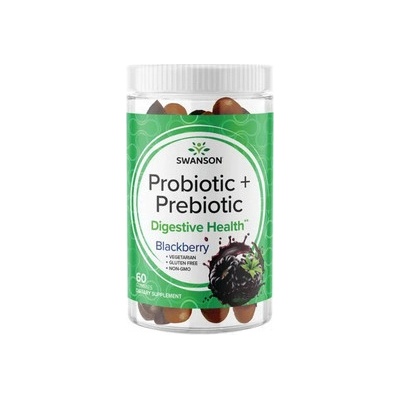 Swanson Probiotic + Prebiotic Ostružina 60 ks gummies