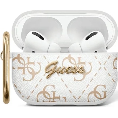 Guess GUA2PG4GPH калъф за AirPods 1/2 бял с 4G кука