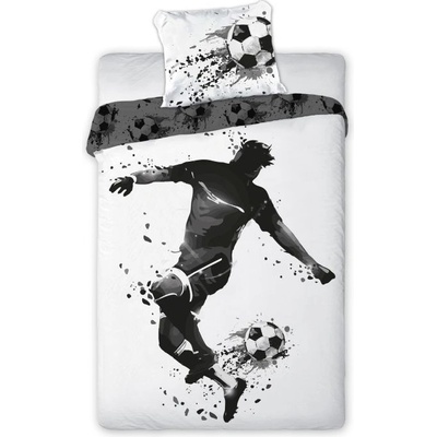 FARO Obliečky Futbalista čiernobiele Bavlna 140x200 70x90