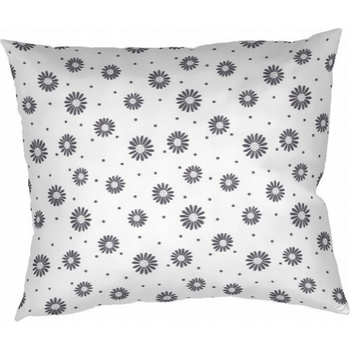 Dadka bavlna Agnes tmavosivá na bielej 40 x 40 cm