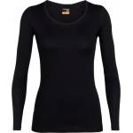 Icebreaker Дамско мериносово термобельо Icebreaker Women's 200 Oasis L/S Scoop Merino base layer - Black (115-0925-0114)