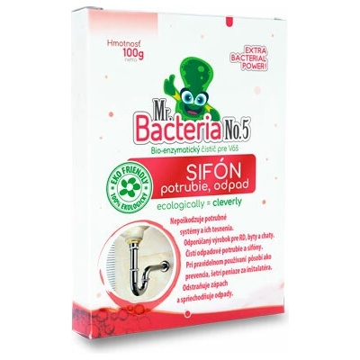 Mr. Bacteria Baktérie do sifónu 100 g červené
