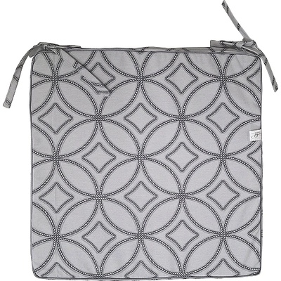 Ned bed linen ВЪЗГЛАВНИЦА ЗА СТОЛ c ЦИП 45х45х4см СИВ ДЕКОРАТИВЕН РЪБ geometric m03085 v-42 (geometric m03085 v-42)