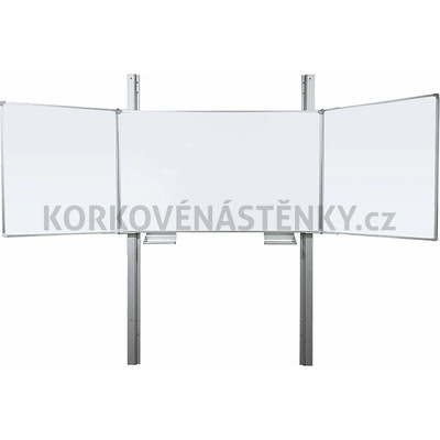 TRIPTYCH Školní tabule FINE K/PYLON AL II. 200 x 120 cm - TR K 200/120 ZBBBZ + PY jedn