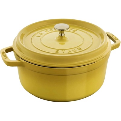 Staub Liatinový hrniec s pokrievkou Cocotte 26 cm, 5,2 l, citrónová