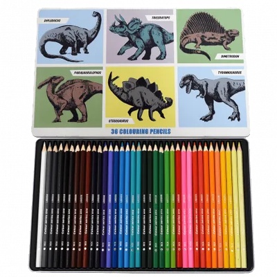 Rex London - Комплект цветни моливи - 36 цвята - Праисторическа земя (29277_1)