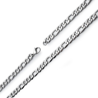 BM Jewellery Stříbrný populární řetěz figaro z chirurgické oceli S612080