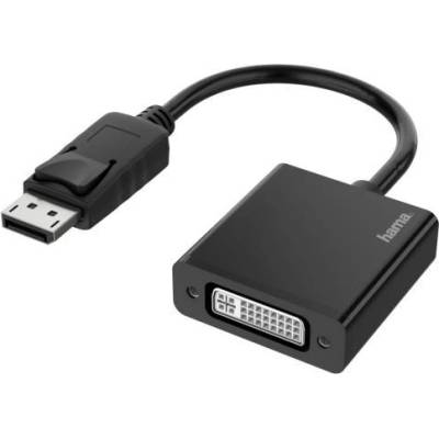 Hama Адаптер HAMA DisplayPort мъжко - DVI женско, Ultra-HD 4K, Essential, Черен (HAMA-200336)