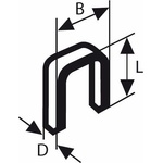 Bosch Тесни скоби за телбод, тип 55 6 x 1, 08 x 18 мм (1000 бр. ) 2609200223 (2609200223)