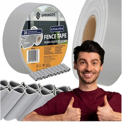Stínící panelové pásy Springos šedá 4,75 m x 35 m 450 g/m2