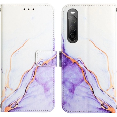 VSETKONAMOBIL 53923 ART MARBLE Peňaženkový kryt Sony Xperia 10 IV 5G WHITE PURPLE