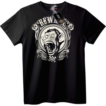 NOONEBRAND Тениска Внимание Градска Маймуна - 2XL, Black