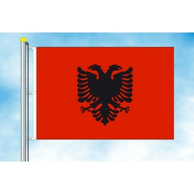 LIBEA, s.r.o. Vlajka Albánie Rozměr: 30×45 cm, Uchycení: Karabiny na stožár