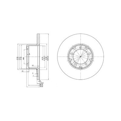DELPHI Brzdový kotúč BG2265