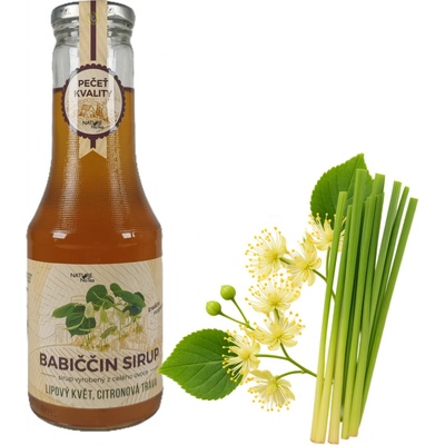 Nature Notea Babiččin sirup Lipový květ a citrónová tráva 0,5 l