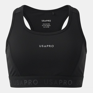 USA Pro Детска къса блуза USA Pro Fitness Crop Top Junior Girls - Black