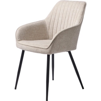 Unique Furniture Бежов тапициран трапезен стол с подлакътници Nolan - Unique Furniture (50790000)