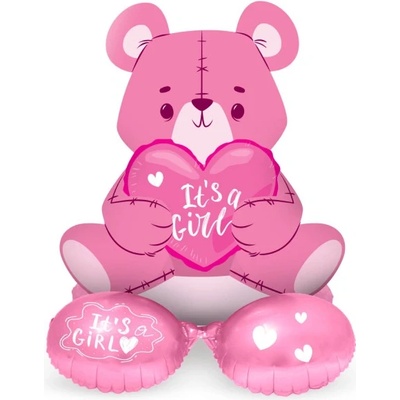 Folat Balonek fóliový stojící Medvěd It's a Girl 61 cm