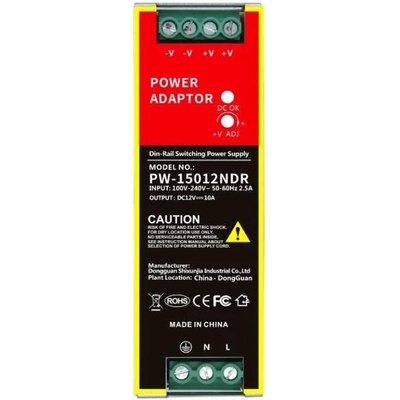 Monitorrs Security 15012NDR Průmyslový zdroj 12V 10A 120W na DIN (6147)