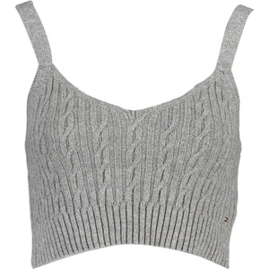 Tommy Hilfiger Дамски топ tommy hilfiger, Цвят Сив (ww0ww39011_53ea373_grigio01n)