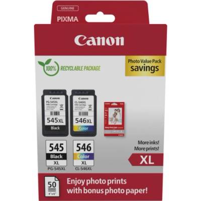 Canon Картридж, Canon Photo Value Pack PG-545XL CL546XL, черен и цветен (8286B011)