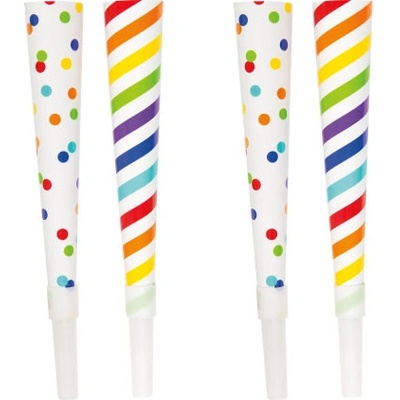 Unique Trubky s puntíky a proužky 6 ks – Zboží Mobilmania
