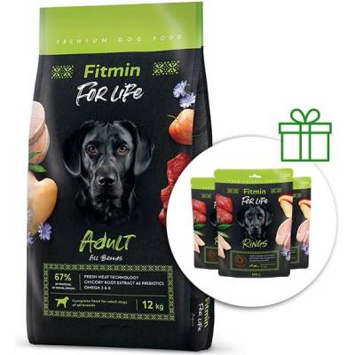 Fitmin FOR LIFE Adult 12 kg + 3x Fitmin For Life Rings БЕЗПЛАТНО