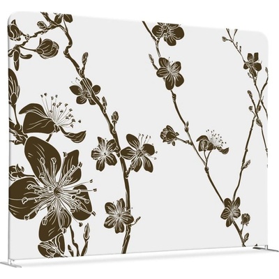 Jansen Display Oboustranný Japonské řešňové květy hnědé 150 x 150 cm