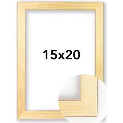 Fotorámeček Modena Rozměr: 15 x 20 cm, Barva: Přírodní, Typ zasklení: Sklo