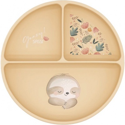 Sassi Силиконова чиния за хранене с вакуум - Sassi, Ленивец (SSSI0641)