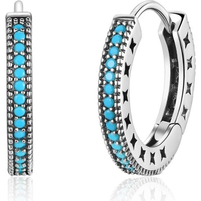 Olivie Tyrkysové stříbrné kruhy 4458