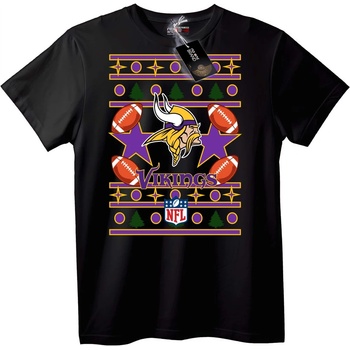 NOONEBRAND Тениска Vikings NFL Празнична - 3XL, Black