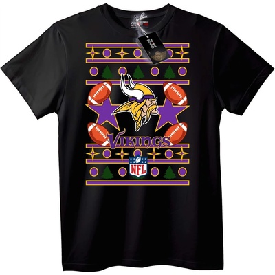 NOONEBRAND Тениска Vikings NFL Празнична - 3XL, Black