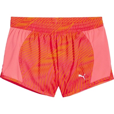 Puma dámske športové kraťasy RUN FAVORITE AOP VELOCITY 3" short W červená ružová biela