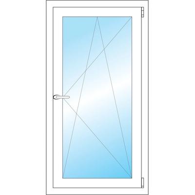 OKNA HNED Plastové okno 60x114 cm (600x1140 mm) bílé otevíravé a sklopné pravé