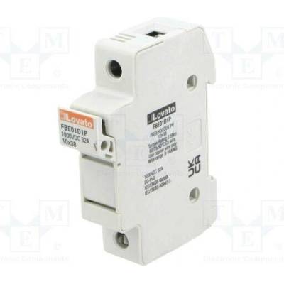 LOVATO ELECTRIC FBE01D1P Pojistkový spodek; 10x38mm; na přípojnici DIN; 32A; Póly: 1; 1kVDC