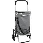 vidaXL Пазарски тролей 1 Сиво 47 x 39 x 100, 5 см Оксфордска тъкан (42002338)
