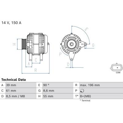 Alternátor BOSCH 0 986 084 870