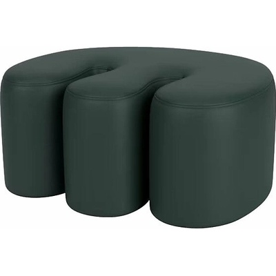 Hem Pouf Palma Medium Dark Green Leather, 92696