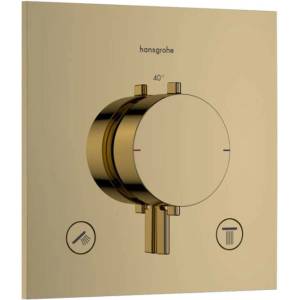 Hansgrohe Ecostat Comfort E - Термостатичен смесител за вграждане, за 2 уреда, с полиран златен вид 33711990 (33711990)