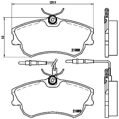 Sada brzdových platničiek kotúčovej brzdy BREMBO P 68 023